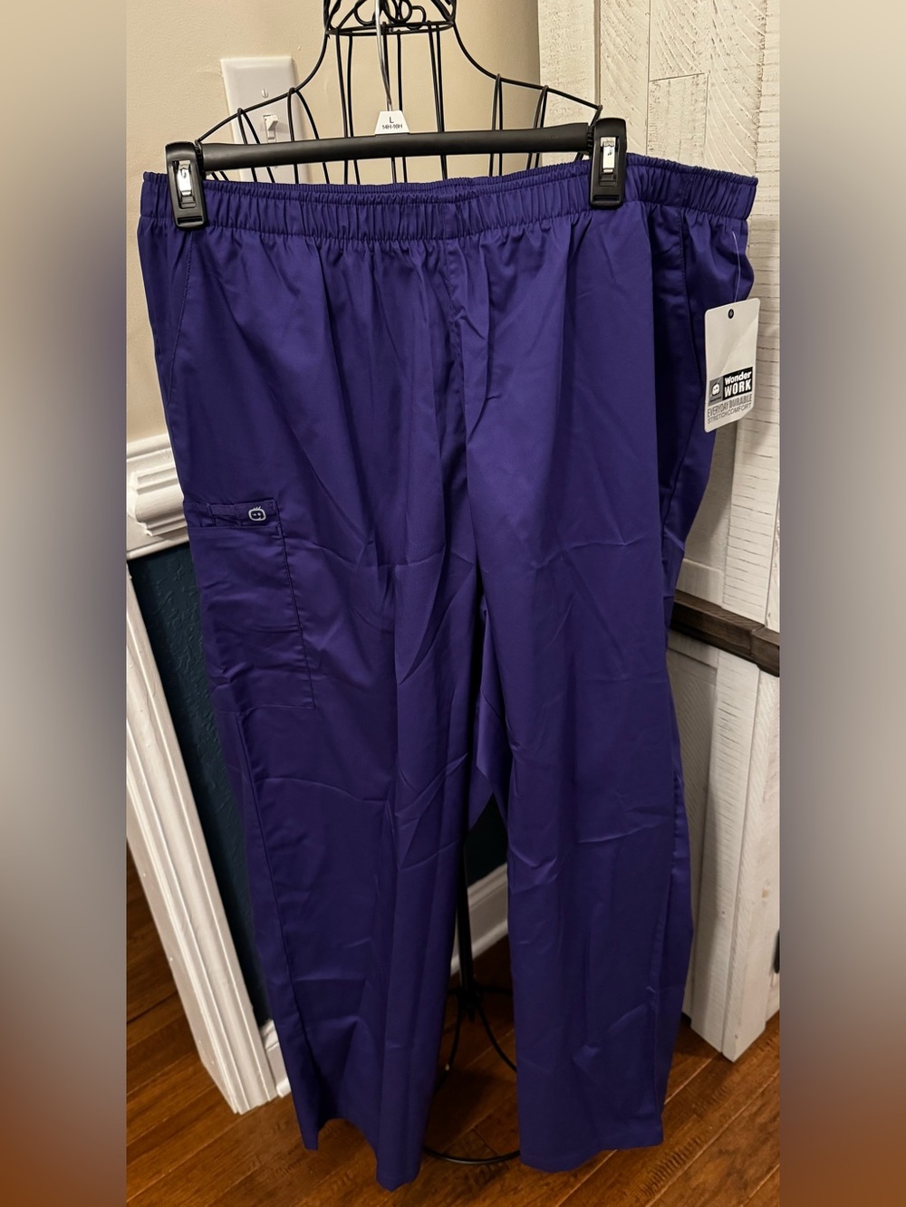 New Wonderwork Wink Grape Purple 4X 4XL 501 elastic waist scrub pants women